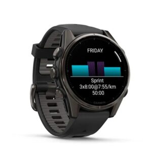 Reloj Garmin Fénix 8 43mm Amoled DLC Titanio Silicona Zafiro