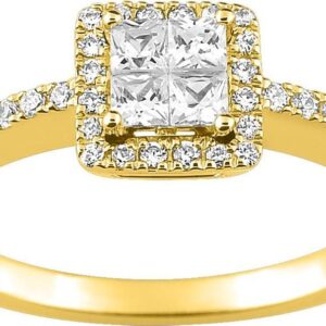 ANILLO DE ORO DIAMANTE 0.41CT GH-SI ORO 750