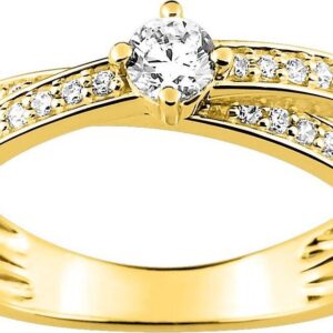 ANILLO DE ORO DIAMANTE 0.39CT GH-SI ORO 750