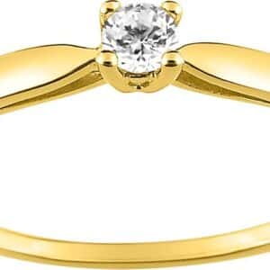 SOLITARIO DE ORO H-SI DE 0,10 QUILATES 750