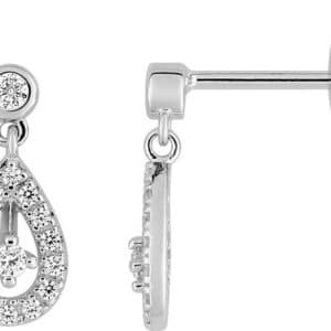 PENDIENTES DE DIAMANTES 0.19CT GH-SI ORO 750