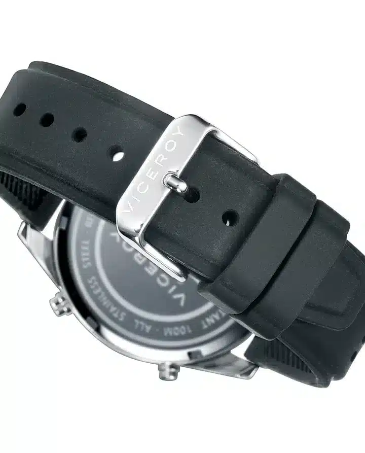 Reloj de Hombre Viceroy Heat analógico y digital de acero y correa de silicona negra 401195-57 - Imagen 2