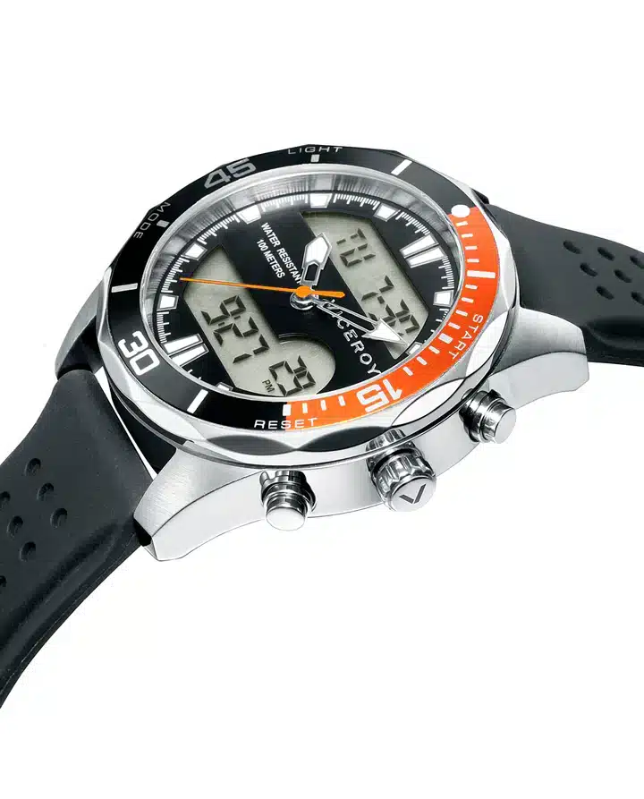 Reloj de Hombre Viceroy Heat analógico y digital de acero y correa de silicona negra 401195-57 - Imagen 3