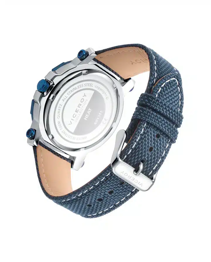 Reloj de Hombre Heat, caja de acero y correa de Nylon azul 401311-37 - Imagen 2