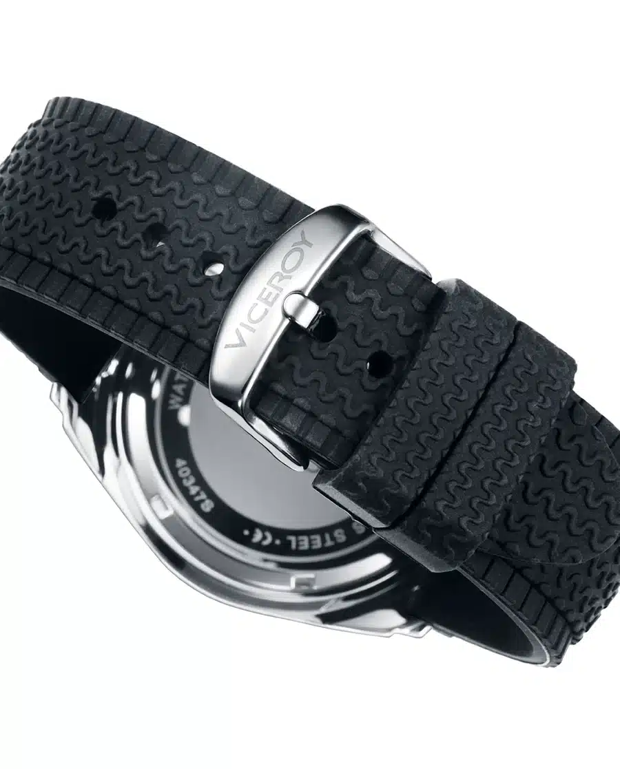 Reloj de hombre Magnum multifunción de acero y correa de silicona negra 40347-35 - Imagen 2