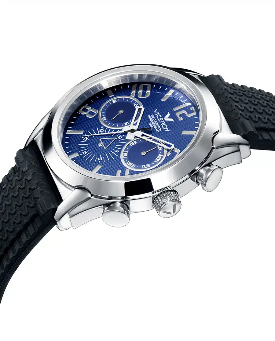 Reloj de hombre Magnum multifunción de acero y correa de silicona negra 40347-35 - Imagen 3