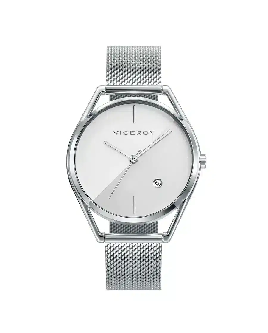 Reloj de mujer Air 3 agujas de acero y malla milanesa 42392-07