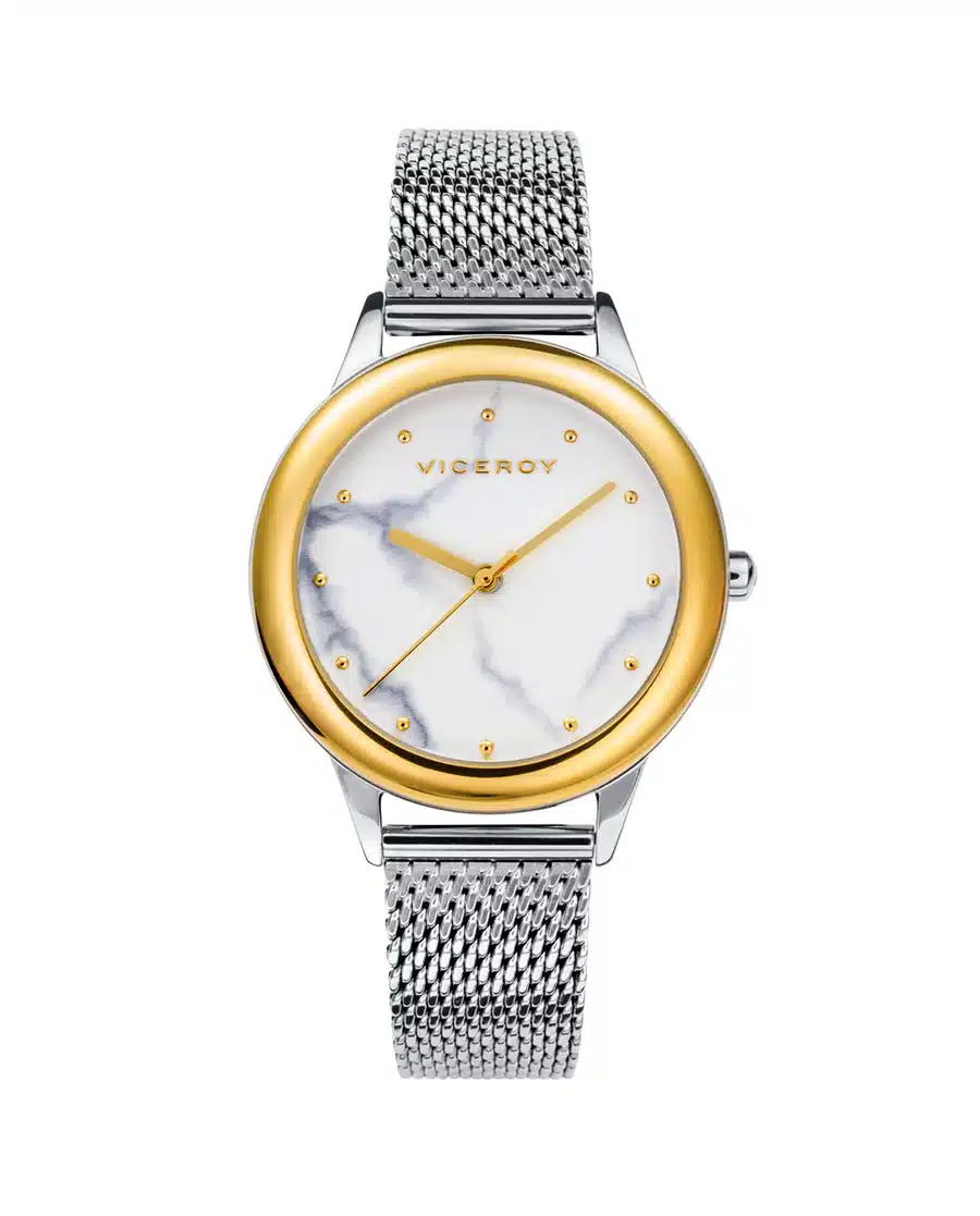 Reloj de mujer Chic 3 agujas de acero con IP dorado y malla milanesa 42408-07