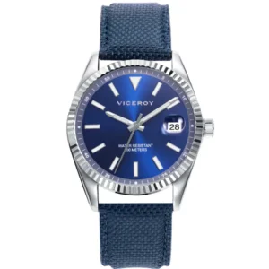 Reloj Hombre Chic , caja de acero y correa de nylon azul 42437-37