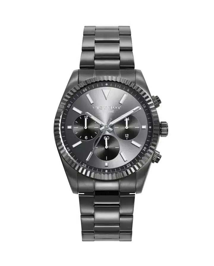 Reloj Hombre Chic, caja y brazalete de acero Ip gris 42443-17