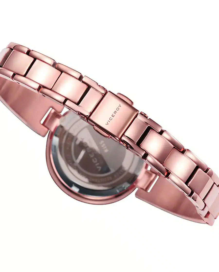 Reloj de mujer Kiss 3 agujas de acero IP rosa, esmalte rosa semirígido 471244-07 - Imagen 3