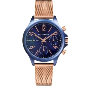 Reloj de Mujer Viceroy Colours multifunción de aluminio azul y correa de acero con IP rosa 471254-35