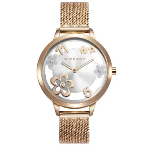 Reloj de Mujer Viceroy Kiss, dos agujas, acero con mallla milanesa dorado 471296-05