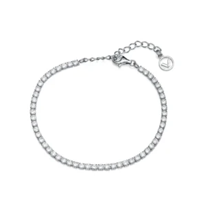 Pulsera Elegant de plata ley estilo tenis con circonitas blancas 9110P000-30