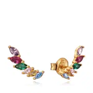 Pendientes Trend de plata de ley con circonitas de colores 13081E100-39