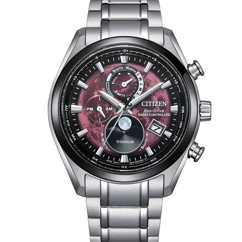 RELOJ CITIZEN RADIOCONTROLADO ECO-DRIVE TSUKI-YOMI MOONPHASE 43MM BY1018-80X