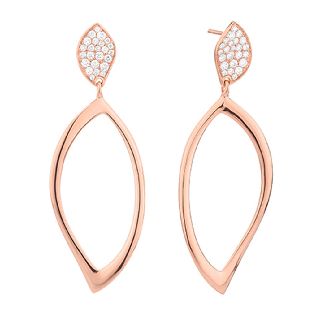 Pendientes Oro Rosa y Diamantes Ventur