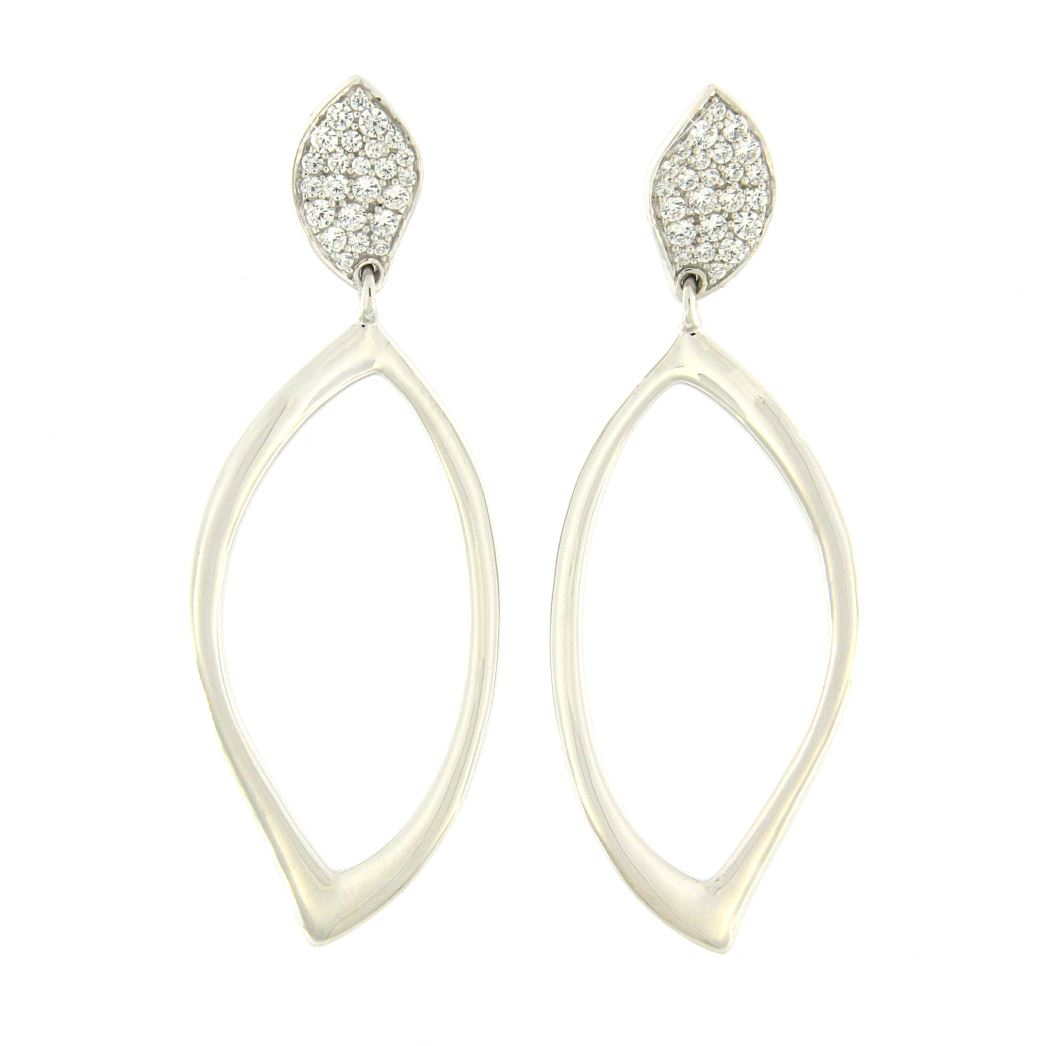 Pendientes oro Blanco y Diamantes