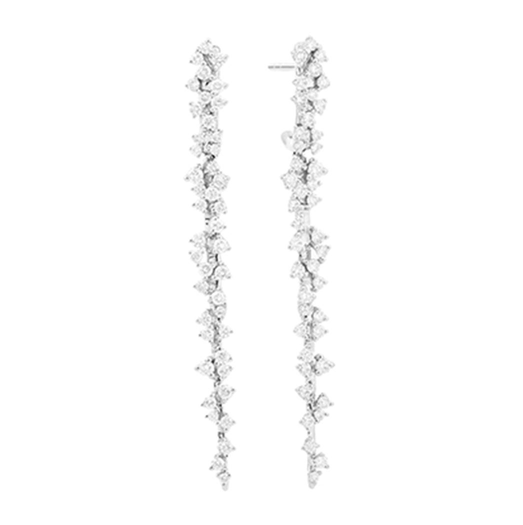 PENDIENTES ORO BLANCO Y DIAMANTES NEW TWO J112