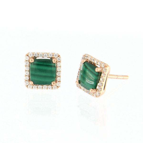 PENDIENTES ORO ROSA Y DIAMANTES NEW TWO J125