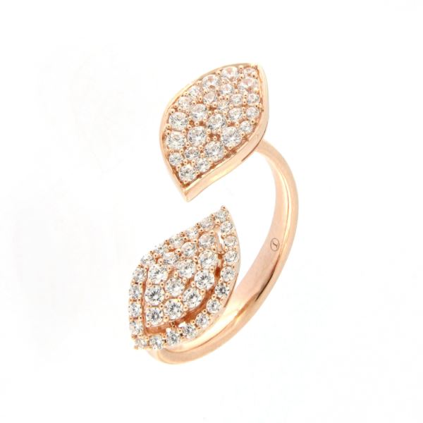 SORTIJA ORO ROSA Y DIAMANTES NEW TWO J107