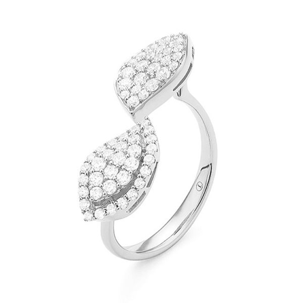 SORTIJA ORO BLANCO Y DIAMANTES NEW TWO J108