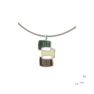 Colgante de plata, oro y esmalte 22402