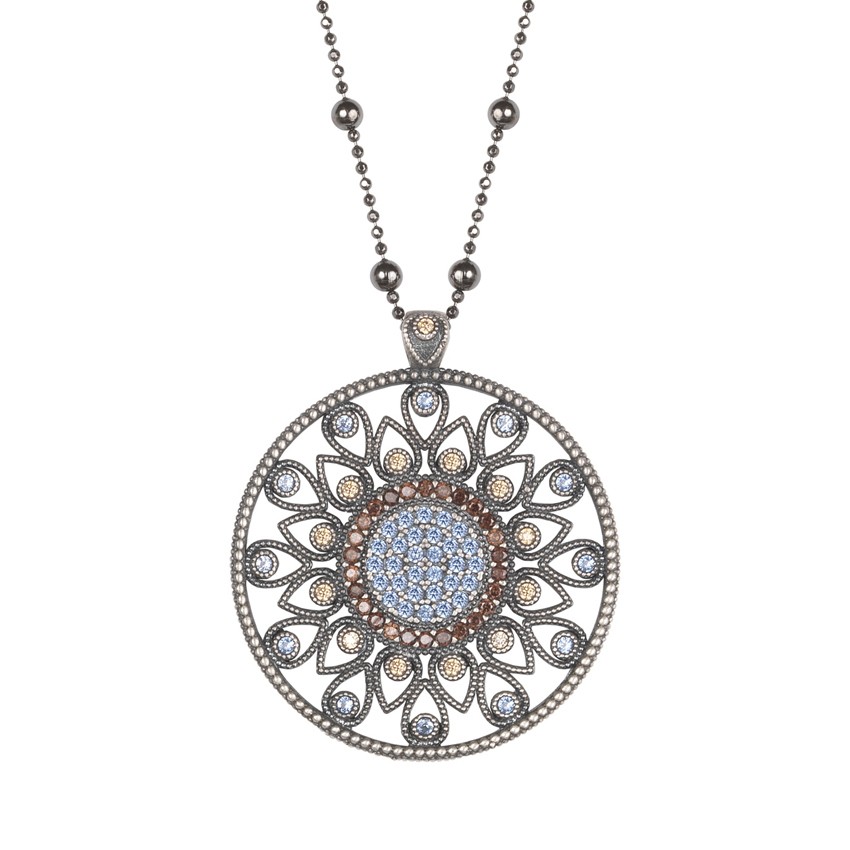COLGANTE SUNFIELD PLATA Y CIRCONITAS CL062241