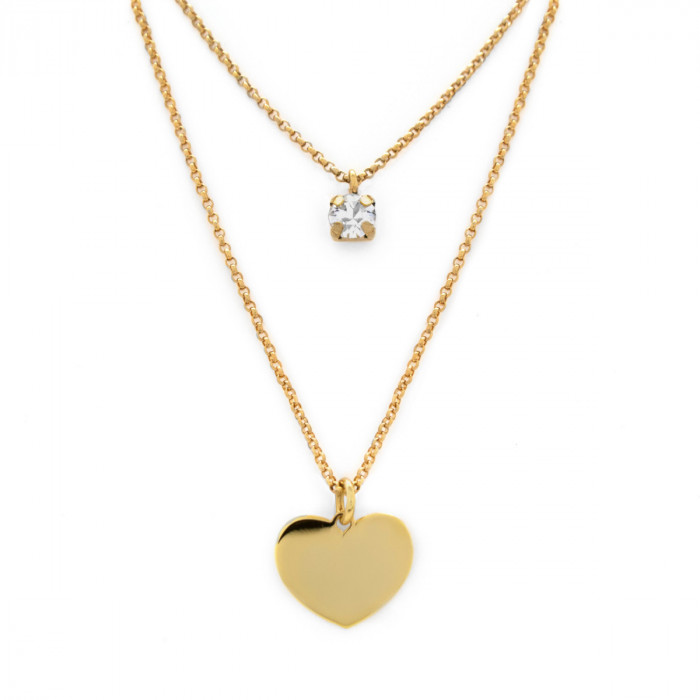 Collar Layered corazón oro Ref: A3362-DRG