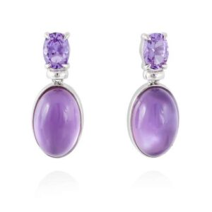 PENDIENTES MARINA GARCIA LAKE MALVA EN PLATA 90480PL.