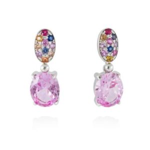 PENDIENTES MARINA GARCIA LIDO ROSA EN PLATA 90484PF