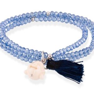PULSERA MARINA GARCIA ZEN AZUL EN PLATA 90015UB