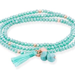 PULSERA MARINA GARCIA ZEN AZUL EN PLATA ROSA 90047UE