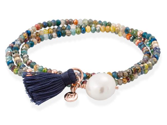 PULSERA MARINA GARCIA ZEN AZUL EN PLATA ROSA 90450UP