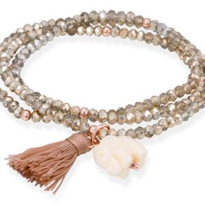 PULSERA MARINA GARCIA ZEN DORADA EN PLATA ROSA 90104UE