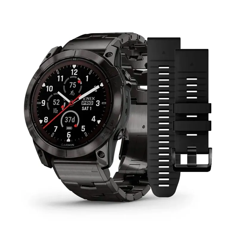 RELOJ GARMIN FÉNIX 7X PRO ZAFIRO SOLAR CARBON TITANIO 51MM