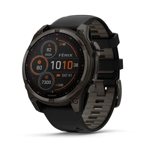 Reloj Garmin Fénix 8 47mm Solar Zafiro Titanio DLC Silicona 010-02906-11