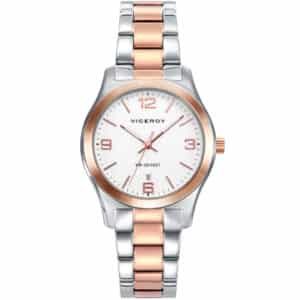 Reloj Acero Ip Rosa Brazalete Sra Va