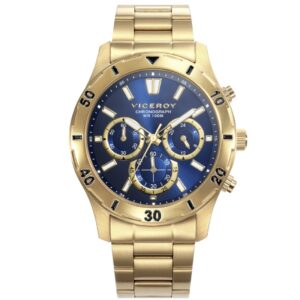 Crono Acero Ip Dorado Brazalete Sr Va