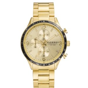 Crono Acero Ip Dorado Brazalete Sr Va