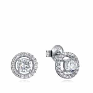 Pendientes Boton  Plata Ley Circ. Sra Jwls