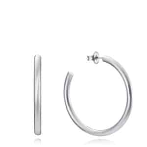 Pnd Plata De Ley Tipo Aro: 40 X 3mm Sra Jwls