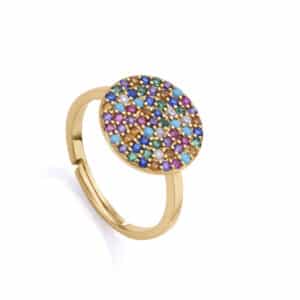 Anillo Plata De Ley Baño Oro Circ Sra Jewels