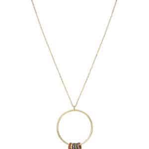 Collar Plata De Ley Baño Oro Circ Sra Jewels