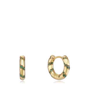 Pendiente Plata De Ley Baño Oro Circ Sra Jewels