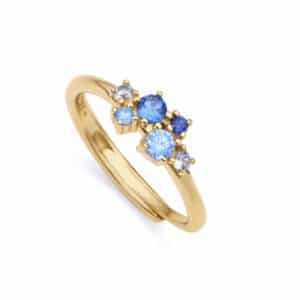 Anillo Plata De Ley Baño Oro Circ Sra Jewels