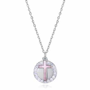 Collar Plata De Ley Baño Rodio Cz Niña Jwls