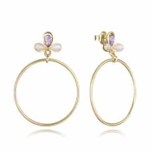 Pend Plata De Ley Baño Oro Circ Sra Jewels