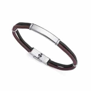 Puls Acero Nylon Negro Y Marrón Sr Fn