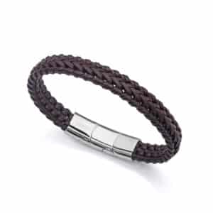 Puls Acero Y Piel Marron Trenzada Sr Fn